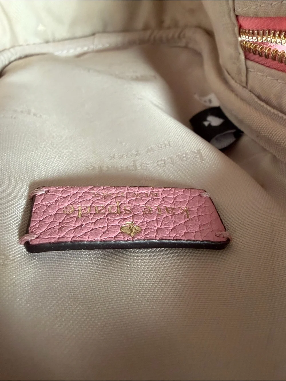 kate spade New York pink pebble leather crossbody with detachable coin pouch